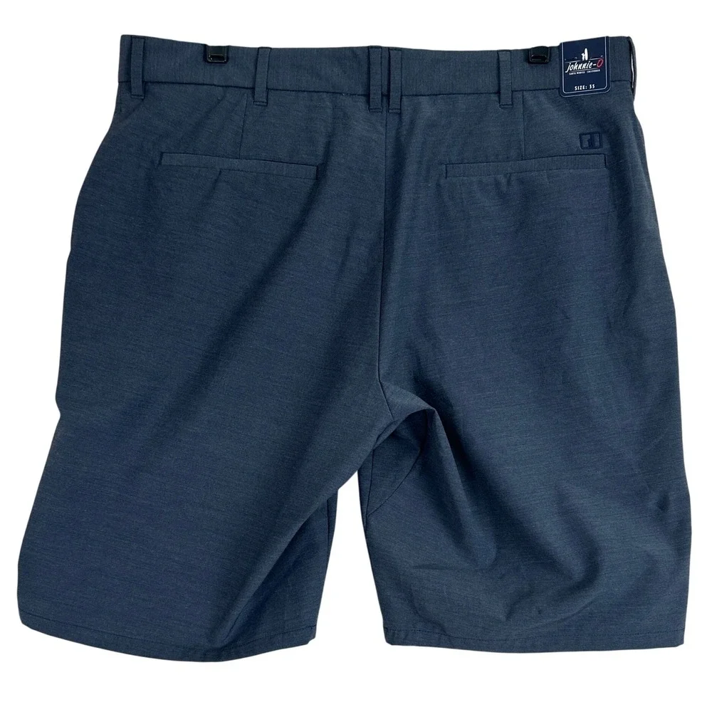 Johnnie-O Cross Mulligan Shorts Mens 35 Navy Blue Golf Athleisure